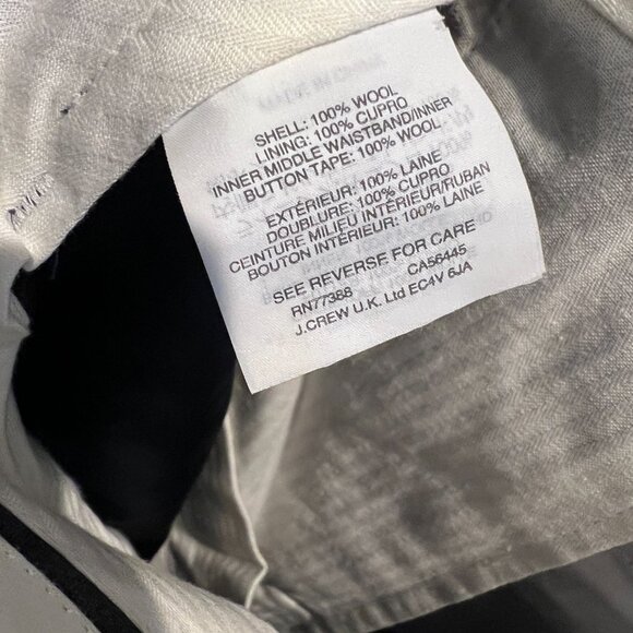 J. Crew Ludlow Navy Wool Glen Plaid Dress Pants (32 X 32) - Picture 7 of 8